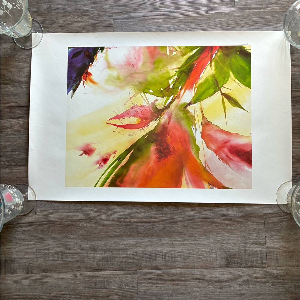 Limited Edition Signed, Numbered Lithograph Print Titled “ Red “